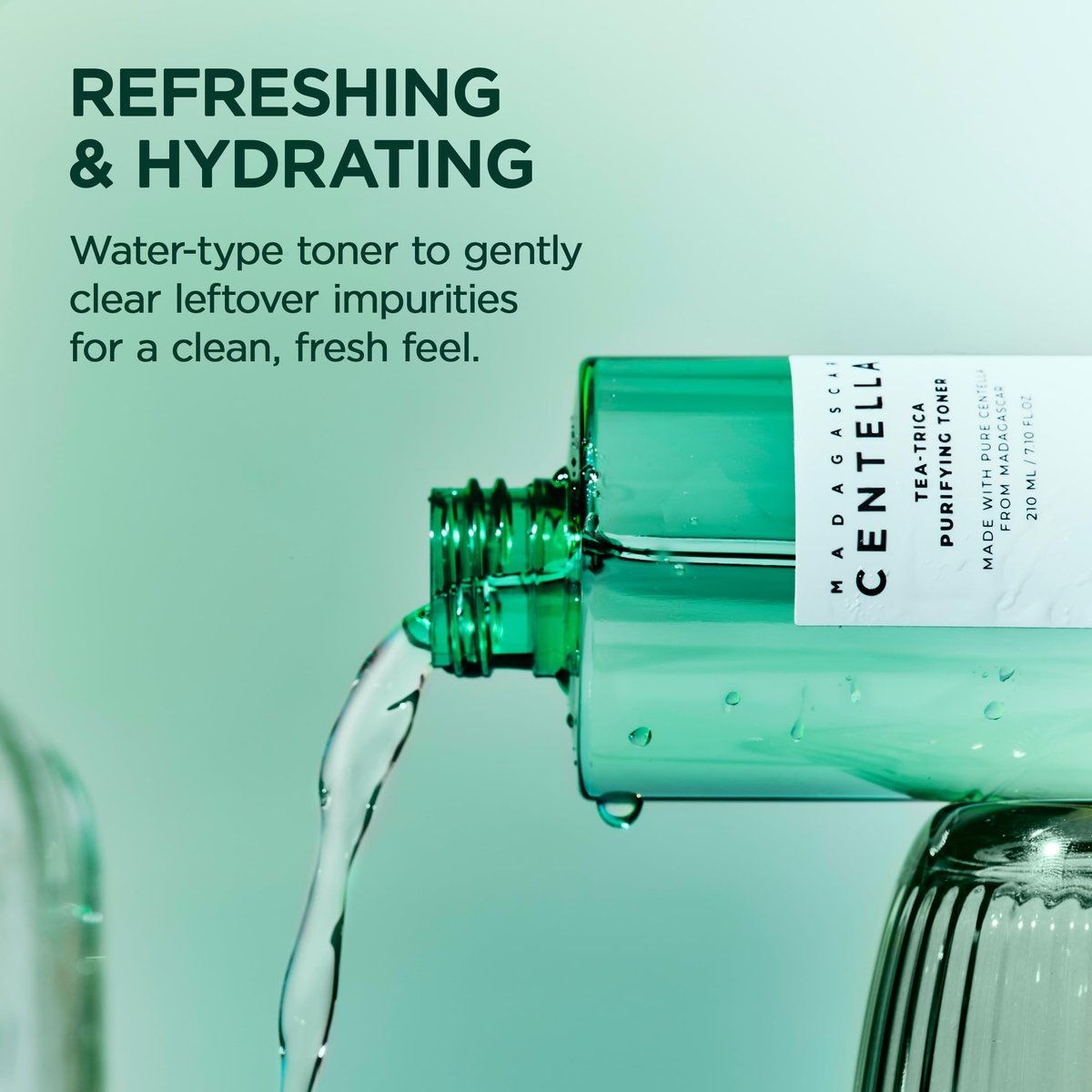 SKIN1004 Tea-Trica Purifying Toner - Korean Toner with Tea Tree & BHA, Centella for Oil Balance & Hydration, Lightweight Astringent, 210ml Avelisse