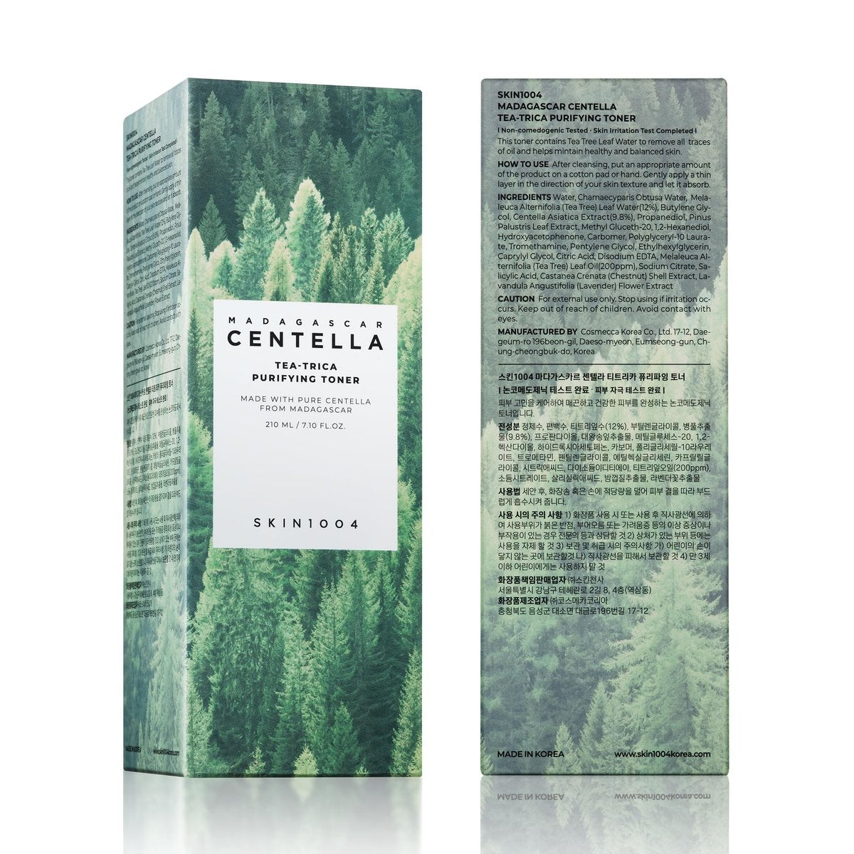 SKIN1004 Tea-Trica Purifying Toner - Korean Toner with Tea Tree & BHA, Centella for Oil Balance & Hydration, Lightweight Astringent, 210ml Avelisse