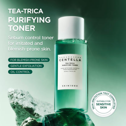 SKIN1004 Tea-Trica Purifying Toner - Korean Toner with Tea Tree & BHA, Centella for Oil Balance & Hydration, Lightweight Astringent, 210ml Avelisse
