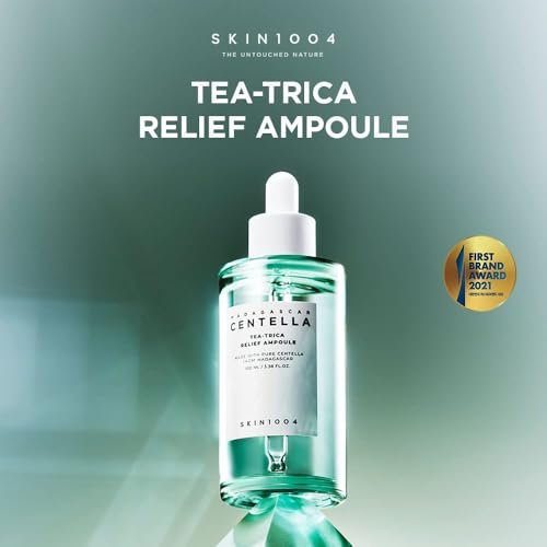 SKIN1004 Tea-Trica Relief Ampoule - Soothing Hydration for Sensitive Skin, 3.38 fl oz (100ml) Avelisse