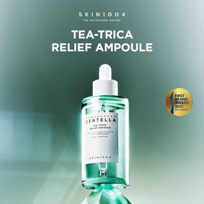 SKIN1004 Tea-Trica Relief Ampoule - Soothing Hydration for Sensitive Skin, 3.38 fl oz (100ml) Avelisse