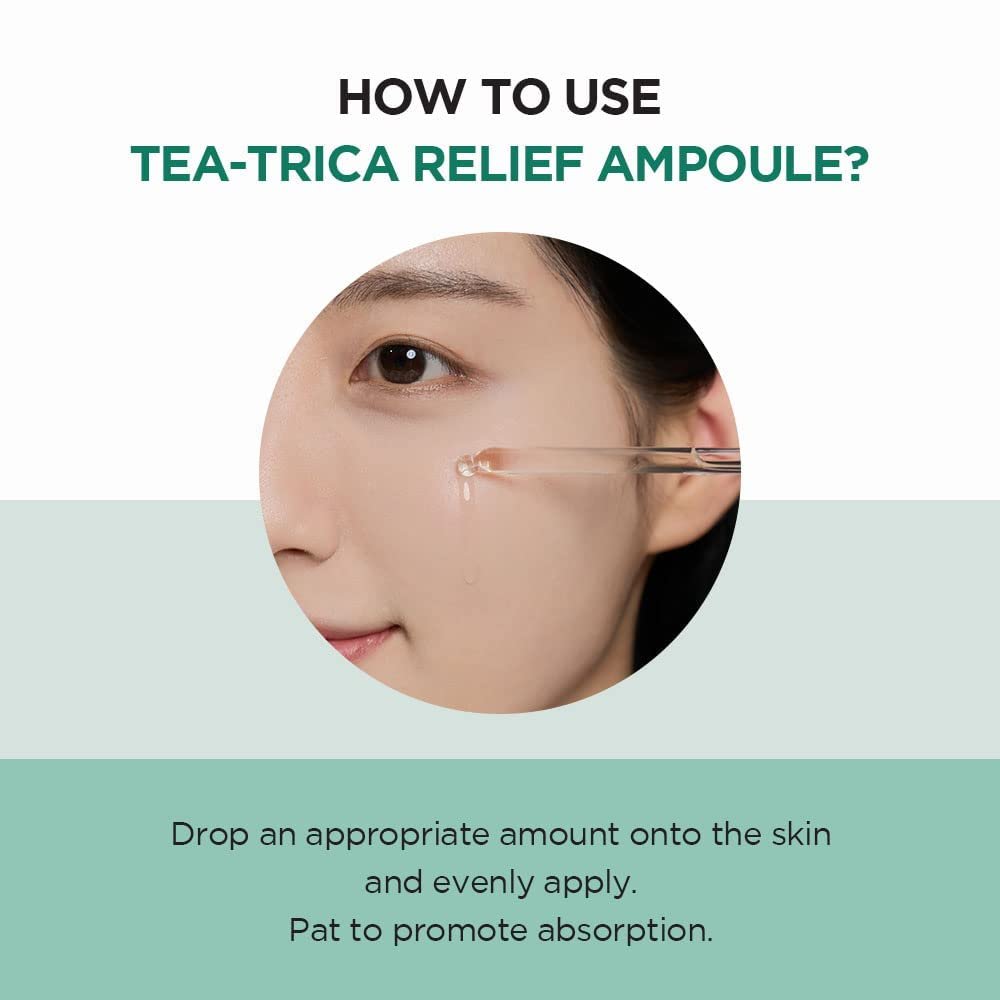 SKIN1004 Tea-Trica Relief Ampoule - Soothing Hydration for Sensitive Skin, 3.38 fl oz (100ml) Avelisse