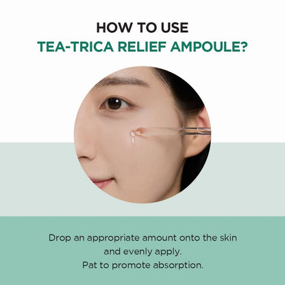 SKIN1004 Tea-Trica Relief Ampoule - Soothing Hydration for Sensitive Skin, 3.38 fl oz (100ml) Avelisse