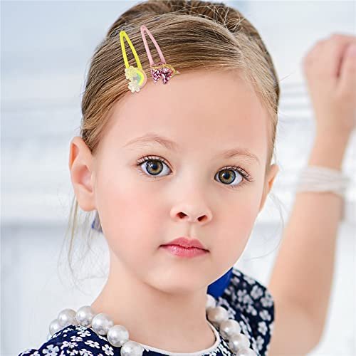 Wingchold Butterfly Snap Hair Clips - Rainbow No Slip Sparkly Unicorn Hair Accessories for Girls, Toddlers, Kids - Colorful Rabbit Barrette for Party Birthday Gift (8 Pack) Avelisse
