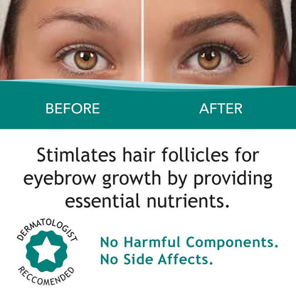 FEG Max Eyebrow Enhancer Growth Treatment Serum - Non-Irritating Brow Serum for Lengthening and Thickening Eyebrows (0.2 Fl Oz)