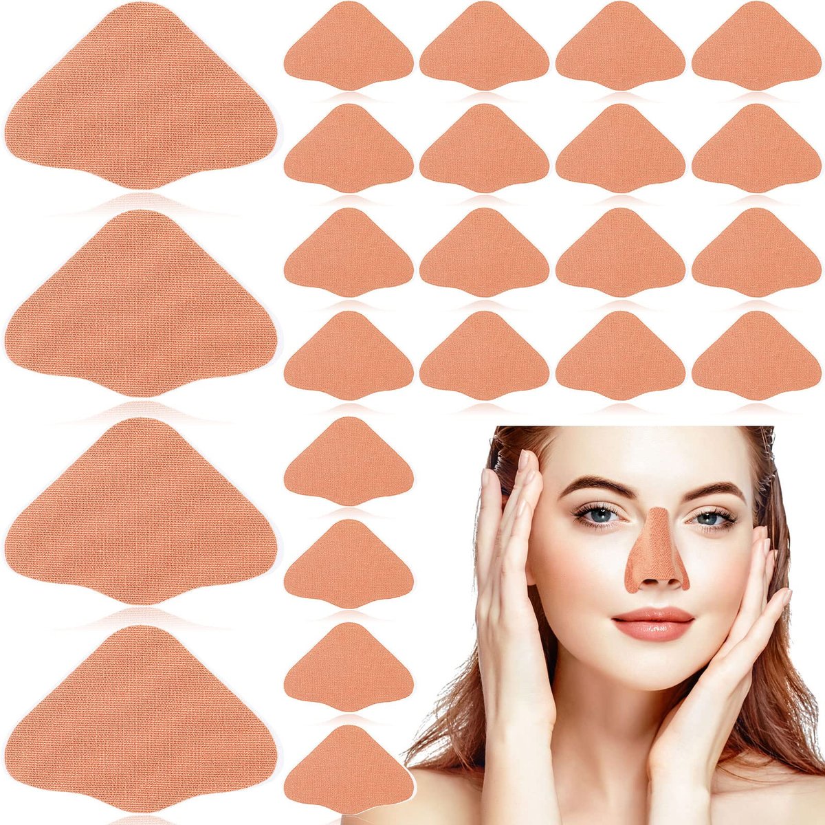 24 Pack Sun Protection Nose Patch UV Nose Cover for Men Women Sports Tanning Outdoor - Beige - görsel 1