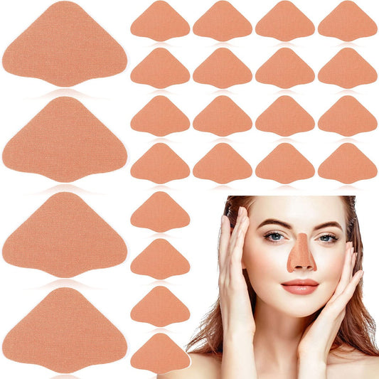 24 Pack Sun Protection Nose Patch UV Nose Cover for Men Women Sports Tanning Outdoor - Beige