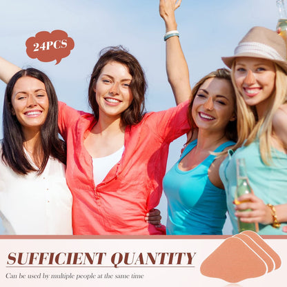 24 Pack Sun Protection Nose Patch UV Nose Cover for Men Women Sports Tanning Outdoor - Beige