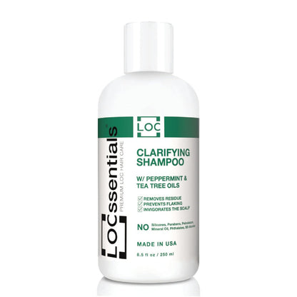LOCssentials Clarifying Shampoo for Locs – Professional Loc Shampoo with Peppermint & Tea Tree Oil, 8.5 fl oz Avelisse