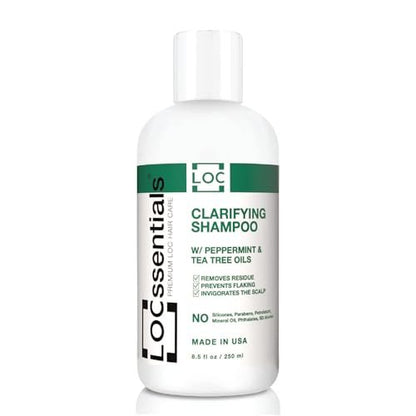 LOCssentials Clarifying Shampoo for Locs – Professional Loc Shampoo with Peppermint & Tea Tree Oil, 8.5 fl oz Avelisse