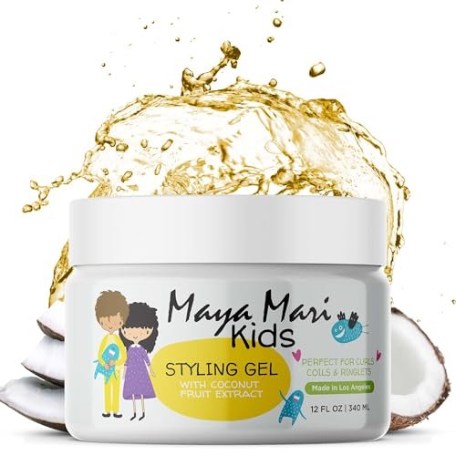 MAYA MARI Kids Hair Styling Gel with Coconut Fruit Extract - Safe & Gentle Baby Hair Gel for Toddlers, Sulfate-Free, 12 oz Avelisse