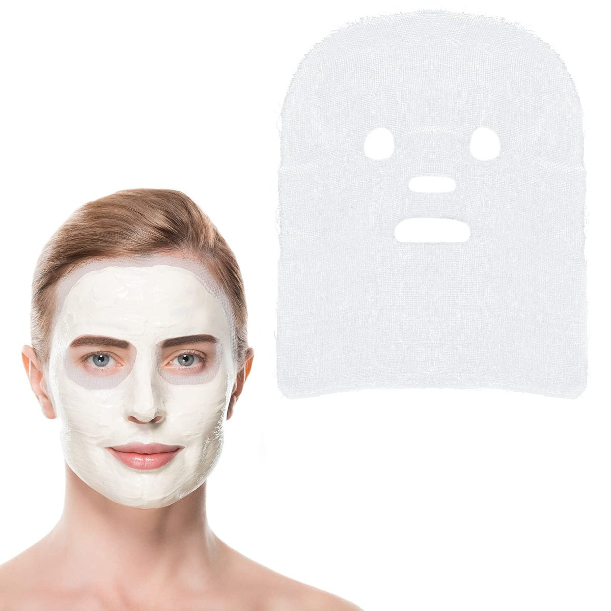 100 Sheets Pre-cut Gauze Facial Cotton Beauty Gauze Skin Care Face – Soft High Frequency Face Pads for Women, Spa, Salon - görsel 2