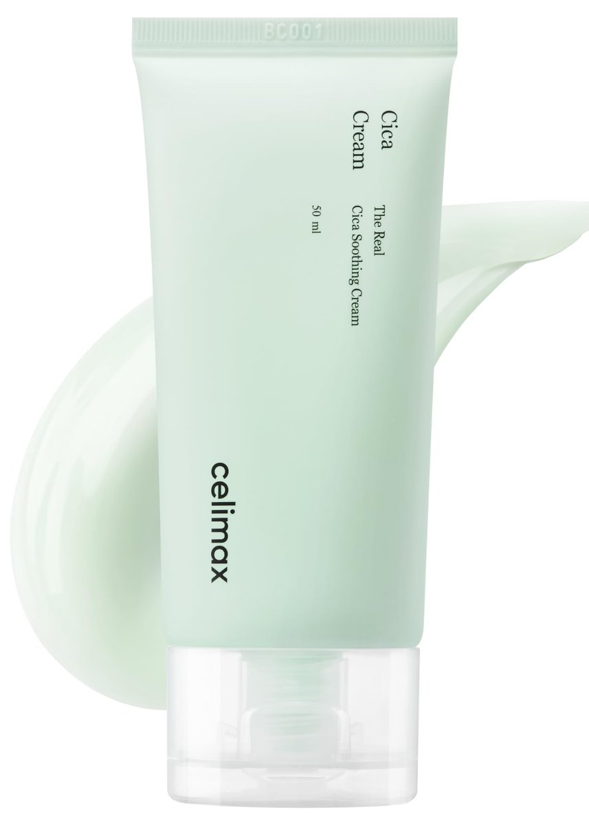 celimax The Real Cica Soothing Cream - Oil-Free Hydrating Gel Moisturizer for Dry, Oily, Combination & Sensitive Skin | Fresh Cica Extract, Lightweight, Calming, 50ml Avelisse