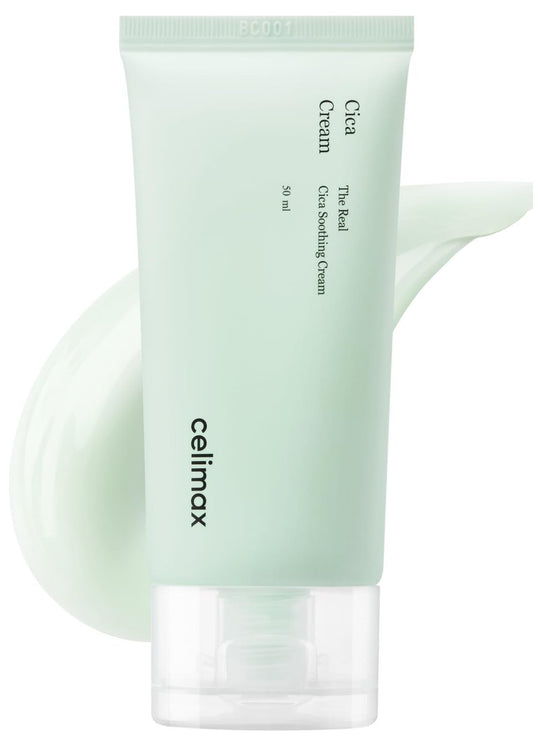 celimax The Real Cica Soothing Cream - Oil-Free Hydrating Gel Moisturizer for Dry, Oily, Combination & Sensitive Skin | Fresh Cica Extract, Lightweight, Calming, 50ml Avelisse