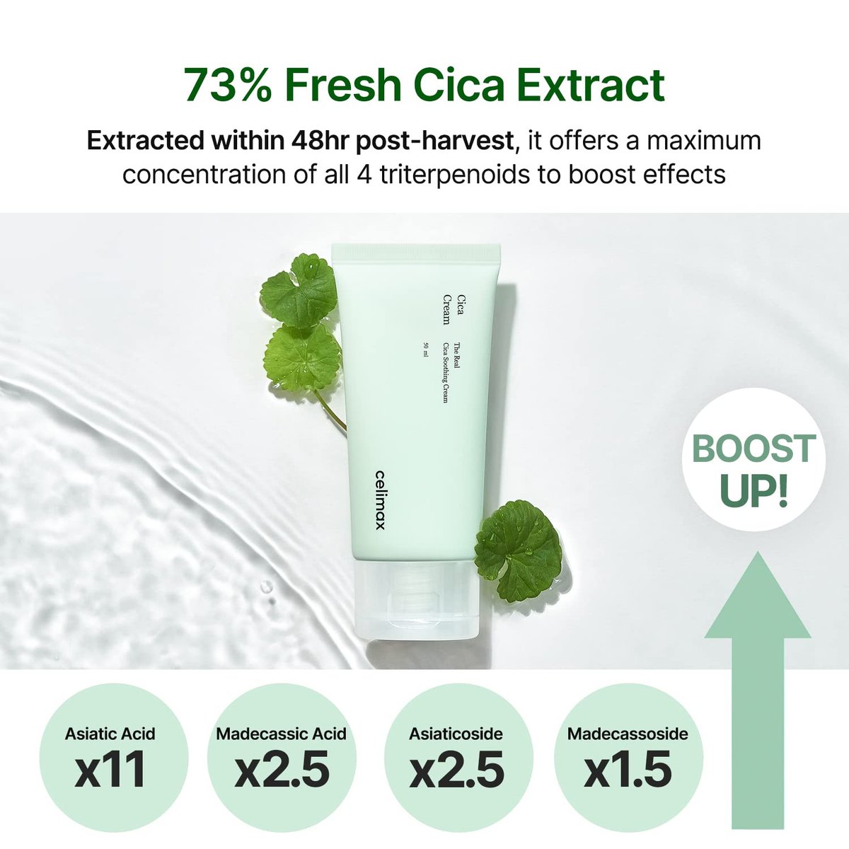 celimax The Real Cica Soothing Cream - Oil-Free Hydrating Gel Moisturizer for Dry, Oily, Combination & Sensitive Skin | Fresh Cica Extract, Lightweight, Calming, 50ml Avelisse