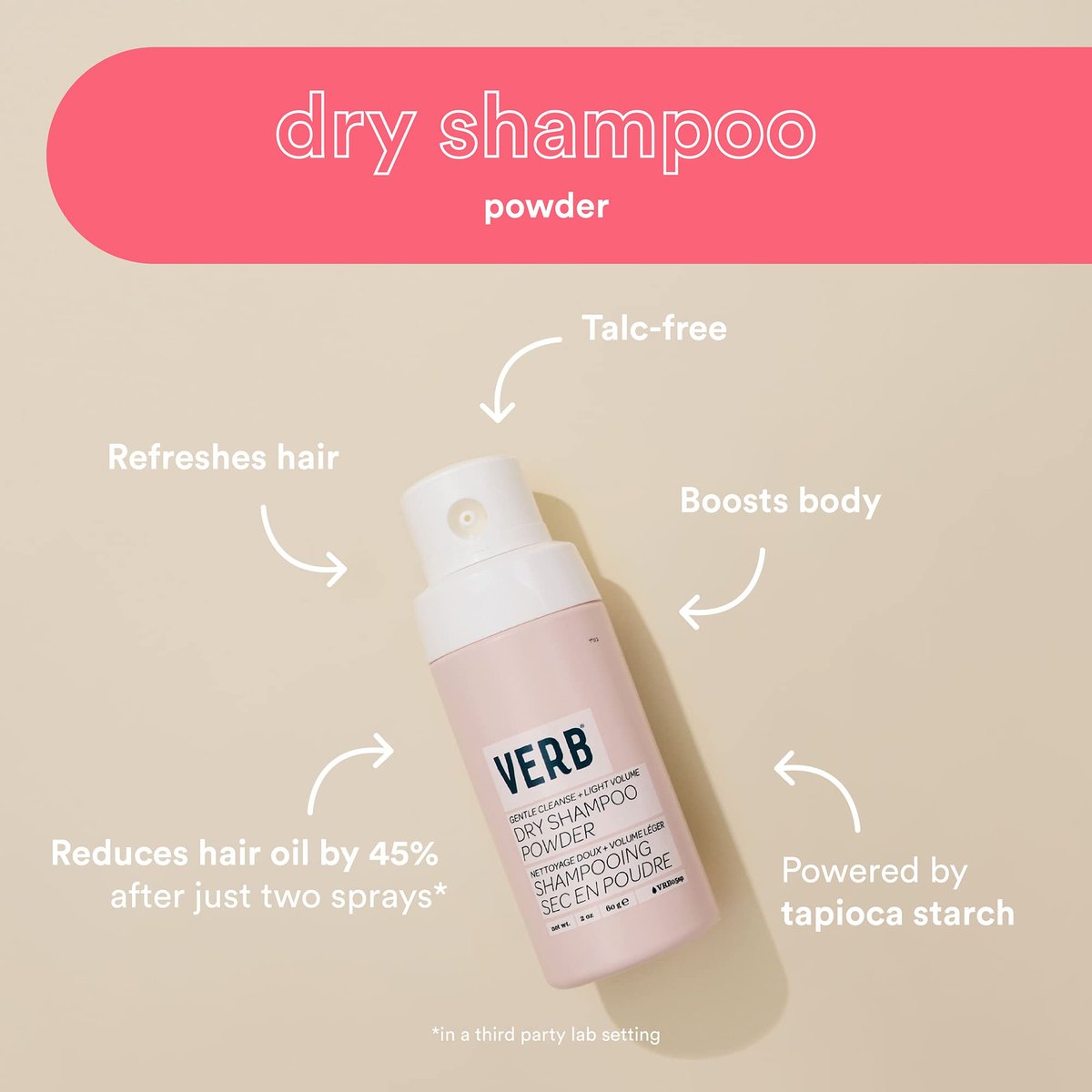 VERB Dry Shampoo Powder – Vegan Translucent Powder Refreshes Hair, Removes Excess Oil and Adds Volume, Paraben Free, Gluten Free, No Harmful Sulfates, 2 oz Avelisse