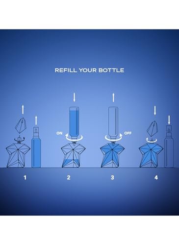 Mugler Angel Refill Eau de Parfum for Women - 3.3 Fl Oz - Ambery & Woody Fragrance with Bergamot, Praline, Patchouli Avelisse