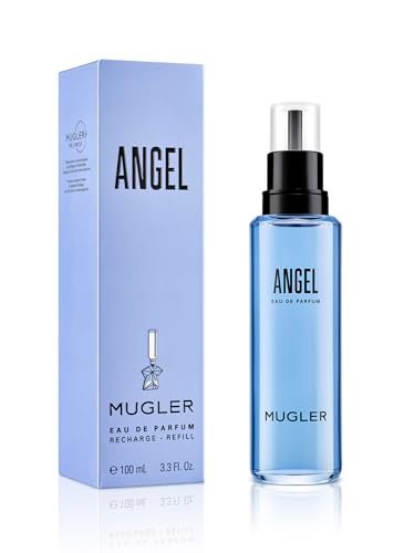 Mugler Angel Refill Eau de Parfum for Women - 3.3 Fl Oz - Ambery & Woody Fragrance with Bergamot, Praline, Patchouli Avelisse
