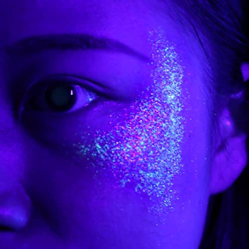 LATIBELL Body Face Glitter Gel - 12 Colors UV Black Light Reactive Glow Makeup for Festival Rave Accessories - görsel 4