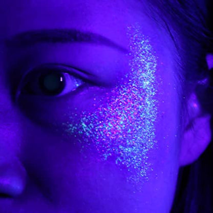 LATIBELL Body Face Glitter Gel - 12 Colors UV Black Light Reactive Glow Makeup for Festival Rave Accessories