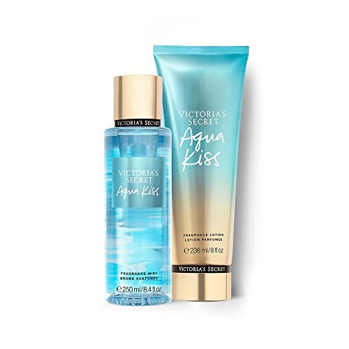 Victoria's Secret Aqua Kiss Mist & Lotion Set - 16.4 Fl Oz Fragrance Duo for Women Avelisse