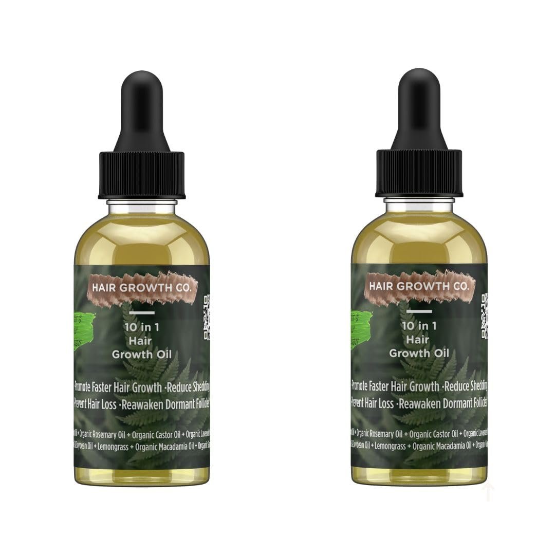 10 in 1 Hair Growth Oil with African Chebe Powder – Extreme Hair Growth Treatment, 2 Fl Oz Avelisse