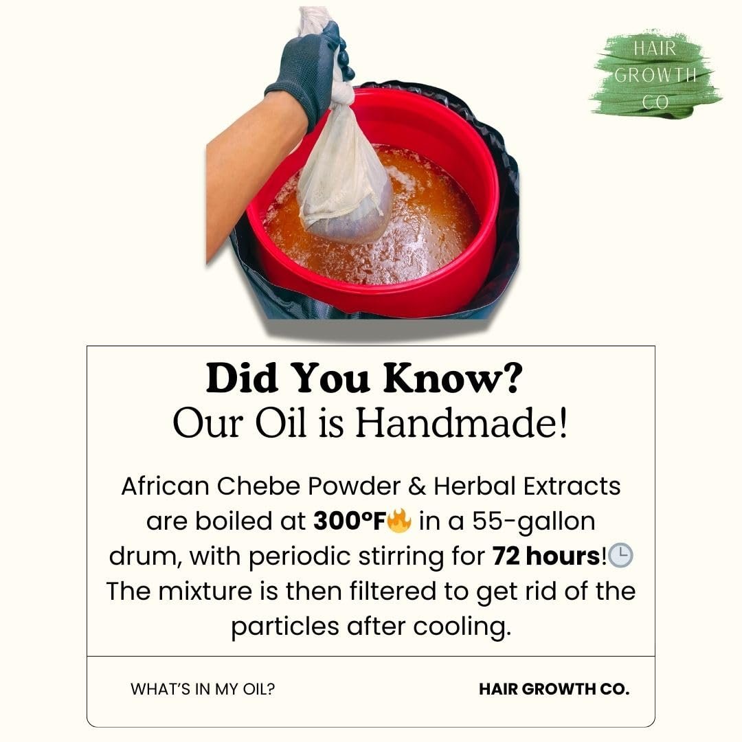 10 in 1 Hair Growth Oil with African Chebe Powder – Extreme Hair Growth Treatment, 2 Fl Oz Avelisse