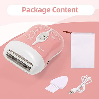 YHC Electric Razor for Women – Cordless Rechargeable Shaver for Legs, Underarms, and Bikini with Hypoallergenic Foil Avelisse