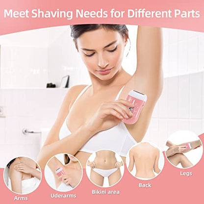 YHC Electric Razor for Women – Cordless Rechargeable Shaver for Legs, Underarms, and Bikini with Hypoallergenic Foil Avelisse
