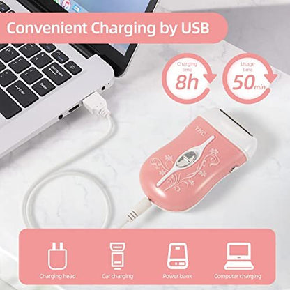 YHC Electric Razor for Women – Cordless Rechargeable Shaver for Legs, Underarms, and Bikini with Hypoallergenic Foil Avelisse
