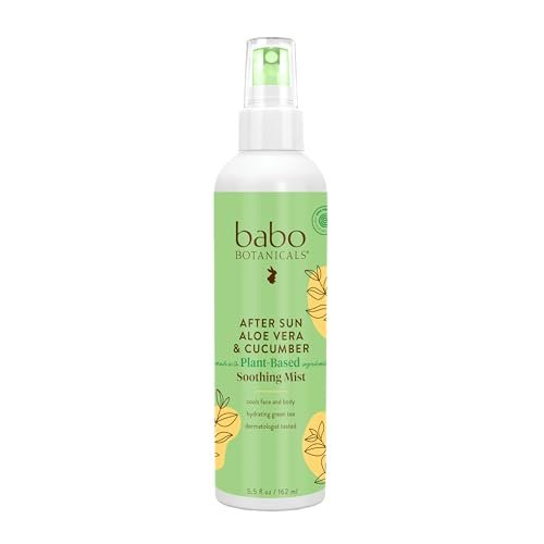 Babo Botanicals After Sun Soothing Mist - Aloe Vera & Cucumber - EWG Verified - Alcohol-Free - Non-Aerosol - 8 Fl Oz - görsel 2