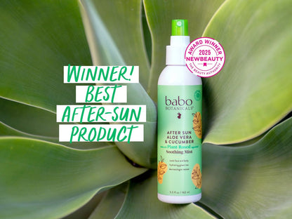Babo Botanicals After Sun Soothing Mist - Aloe Vera & Cucumber - EWG Verified - Alcohol-Free - Non-Aerosol - 8 Fl Oz
