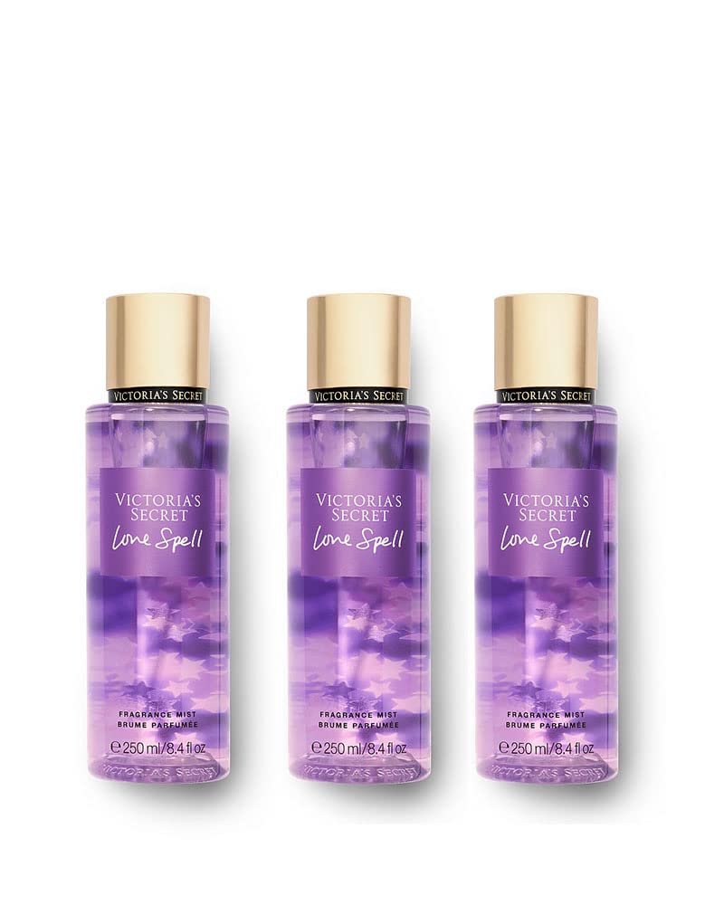 Victoria's Secret Love Spell Body Mist (3-Pack) - 25.2 Fl Oz Total Avelisse