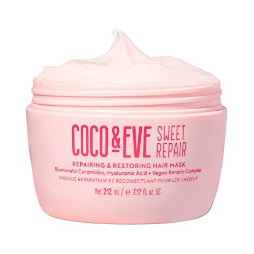 Coco & Eve Sweet Repair Repairing and Restoring Hair Mask - Biomimetic Ceramides, Hyaluronic Acid, Vegan Keratin - 85% Stronger Hair, 65% Less Damage - 7 oz - görsel 2