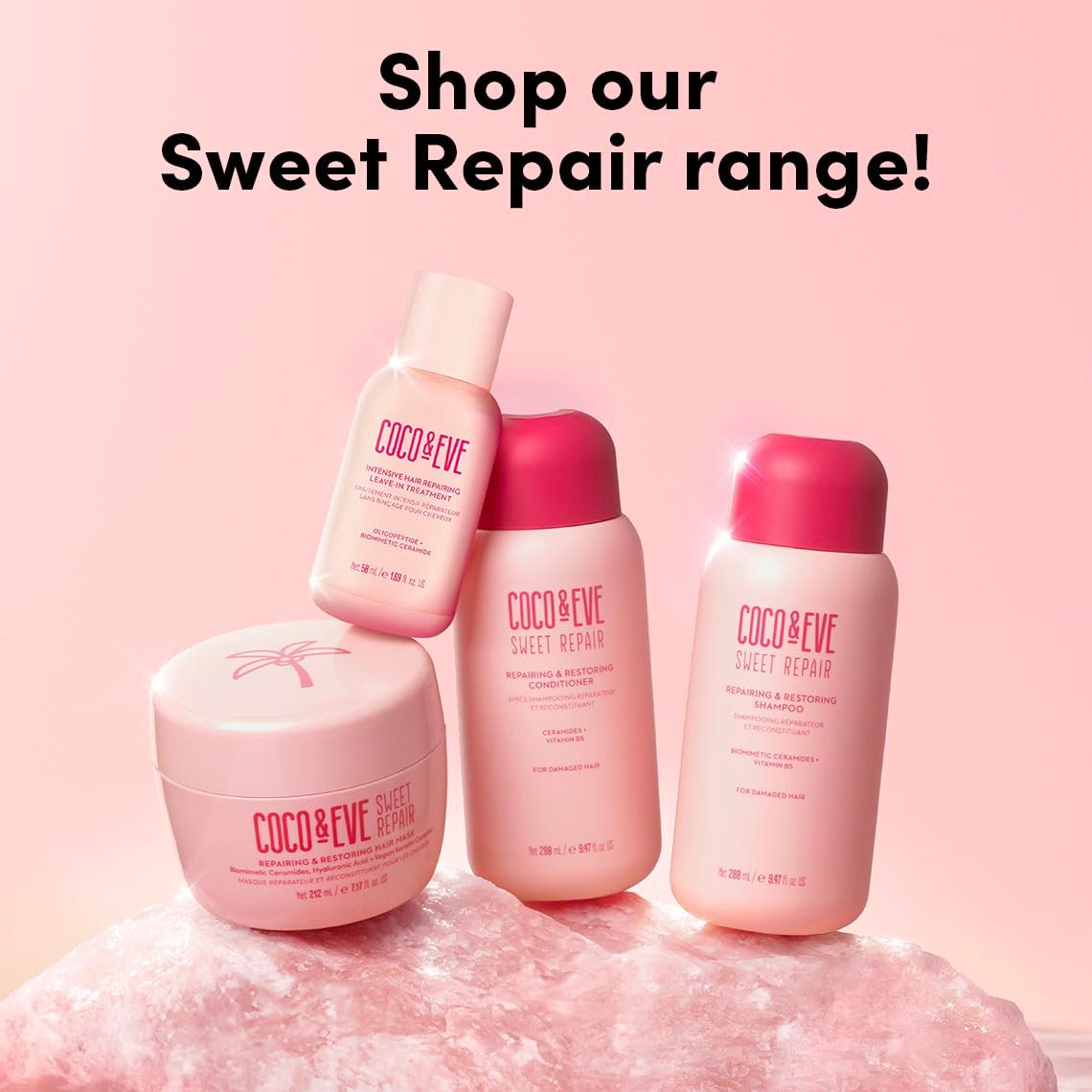 Coco & Eve Sweet Repair Repairing and Restoring Hair Mask - Biomimetic Ceramides, Hyaluronic Acid, Vegan Keratin - 85% Stronger Hair, 65% Less Damage - 7 oz - görsel 15
