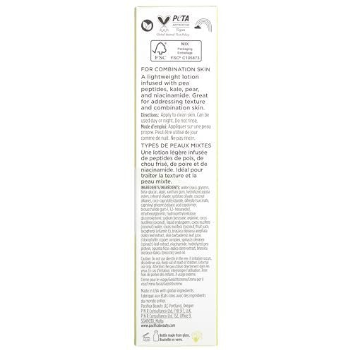 Pacifica Kale Smoothie Refining Face Lotion - Niacinamide & Vitamin C Moisturizer for All Skin Types, Minimizes Pores, Vegan, 1.7 fl oz Avelisse