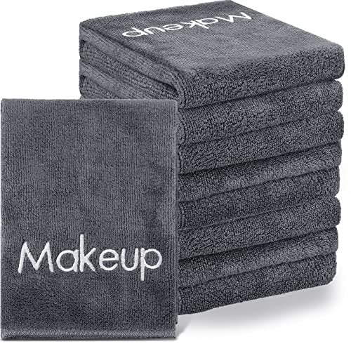 Shimeyao 20 Pack Makeup Remover Cloths - Gray Soft Microfiber Face Washcloths, Reusable & Quick Dry, 13x13 Inches, for Women Cleansing, Hand, Travel, Hotel Avelisse