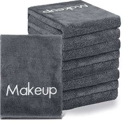 Shimeyao 20 Pack Makeup Remover Cloths - Gray Soft Microfiber Face Washcloths, Reusable & Quick Dry, 13x13 Inches, for Women Cleansing, Hand, Travel, Hotel Avelisse