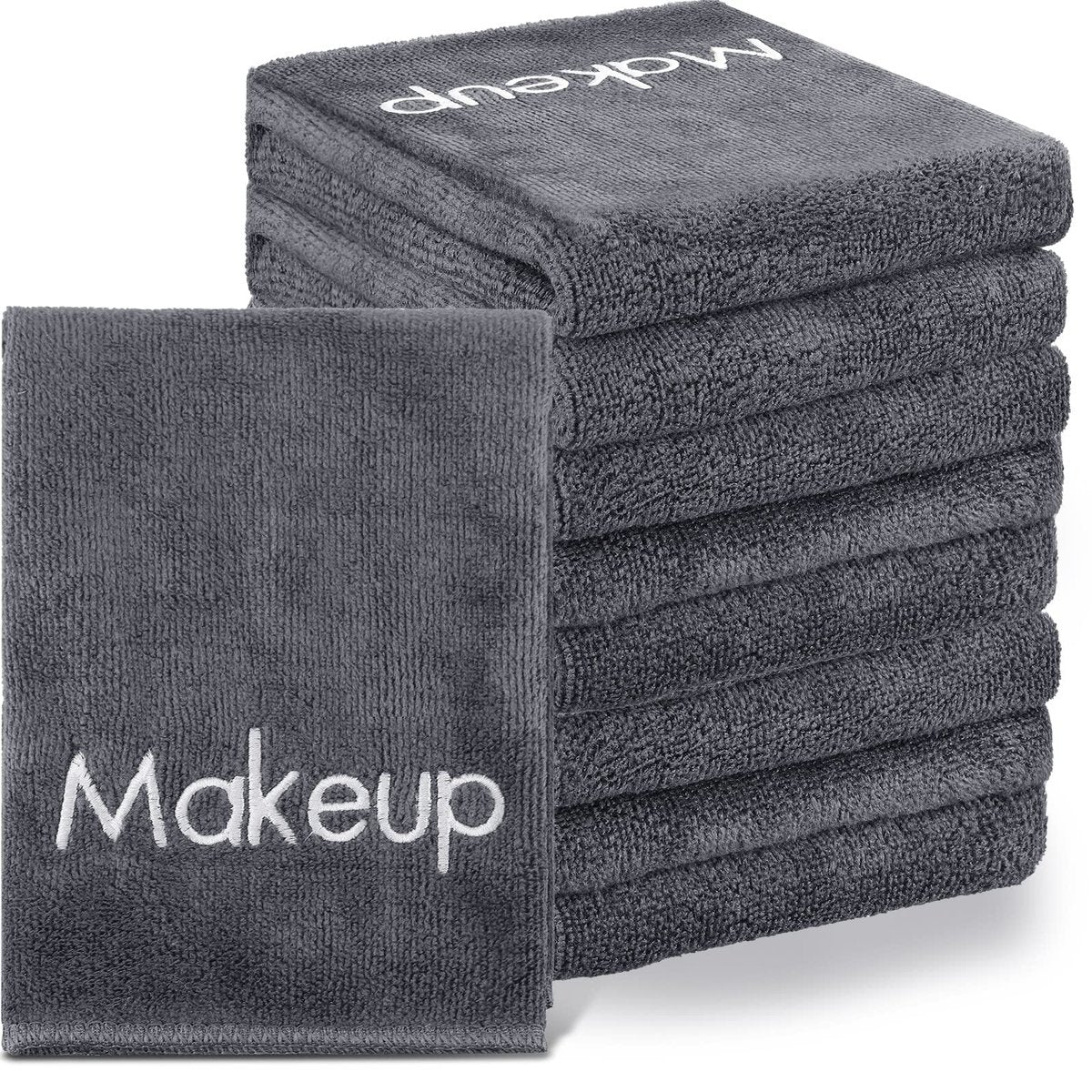 Shimeyao 20 Pack Makeup Remover Cloths - Gray Soft Microfiber Face Washcloths, Reusable & Quick Dry, 13x13 Inches, for Women Cleansing, Hand, Travel, Hotel Avelisse