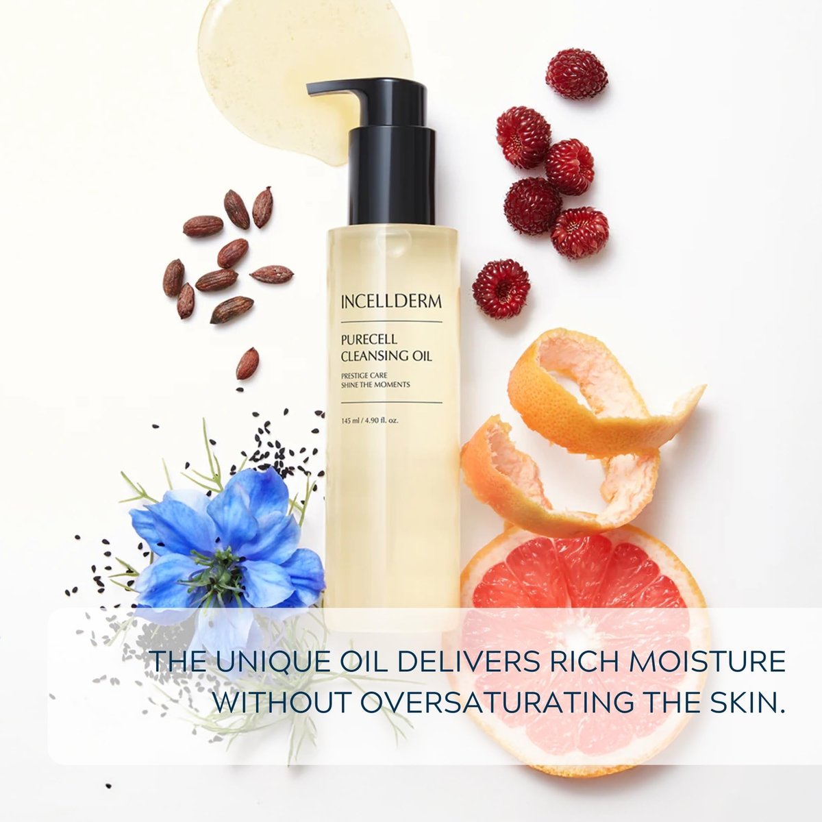 Riman Incellderm Purecell Cleansing Oil - 4.9 fl oz - Gentle Makeup Remover & Hydrating Cleanser - Lightweight Plant-Based Formula for All Skin Types Avelisse