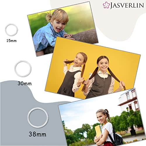JASVERLIN Clear Hair Elastics 2000-Piece Variety Pack – Small, Medium, Large Rubber Bands & Polybands for Toddlers, Girls, Women, Baby - görsel 12