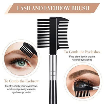 Perthlin Eyelash Curler & Comb Kit – Silicone Pads & Eyebrow Brush for Women