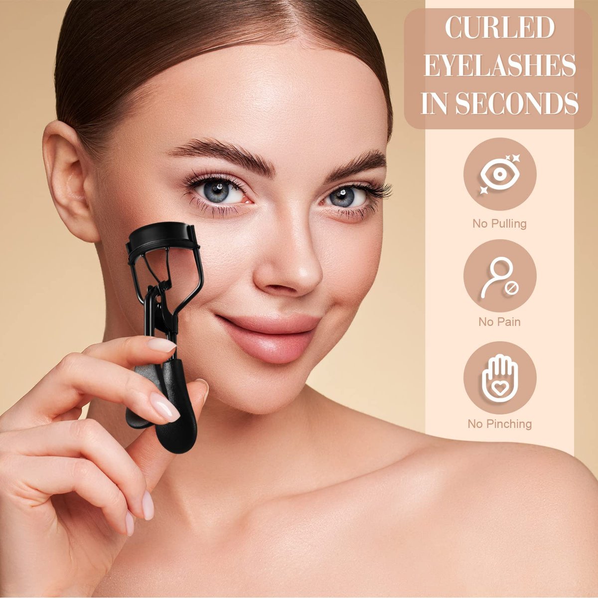 Perthlin Eyelash Curler & Comb Kit – Silicone Pads & Eyebrow Brush for Women - görsel 7
