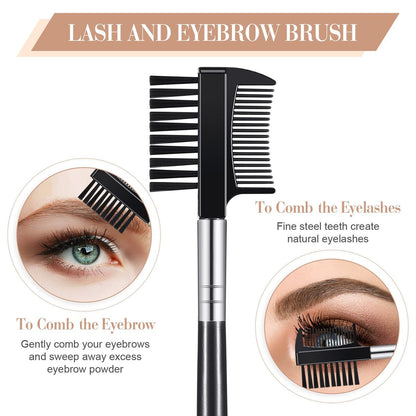 Perthlin Eyelash Curler & Comb Kit – Silicone Pads & Eyebrow Brush for Women