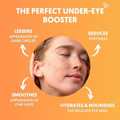 By Nature Vitamin C + Caffeine + Hydrating Under Eye Mask Patches - Energizing + Replenishing Eye Patches for Dark Circles - Skincare from New Zealand - 5 Pairs - görsel 6