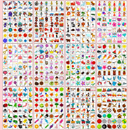 960 PCS Individually Wrapped Temporary Tattoos for Kids Bulk – Cute Fake Tattoo Stickers for Birthday Party Favors & Christmas Games (20 Sheets) Avelisse
