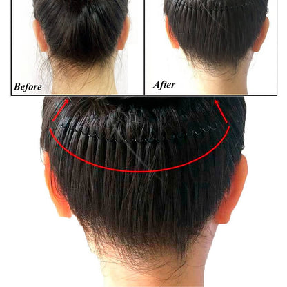 6-Piece U Shape Hair Finishing Fixer Comb Set - Stretchable Bobby Bangs Holder & Styling Tool for Women - Black Metal Hair Pins Avelisse