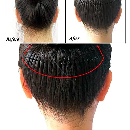 6-Piece U Shape Hair Finishing Fixer Comb Set - Stretchable Bobby Bangs Holder & Styling Tool for Women - Black Metal Hair Pins Avelisse