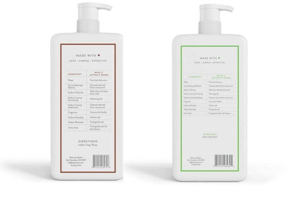 Native Body Wash Bundle: Coconut & Vanilla + Cucumber & Mint - 36 oz Bottles with Pump (Pack of 2) Avelisse