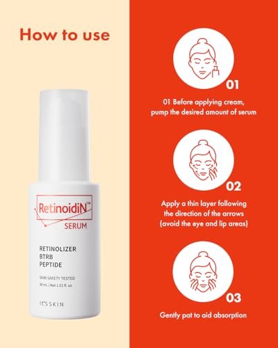 It'S SKIN Retinoidin Serum - Retinol Anti-Aging Serum for Smoothing Wrinkles & Fine Lines, Firming & Moisturizing with Adenosine, Hyaluronic Acid, Peptides, Niacinamide and Ceramide, 1.01 fl.oz.